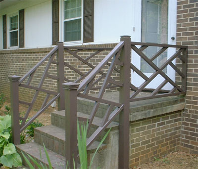 Porch railing, painted